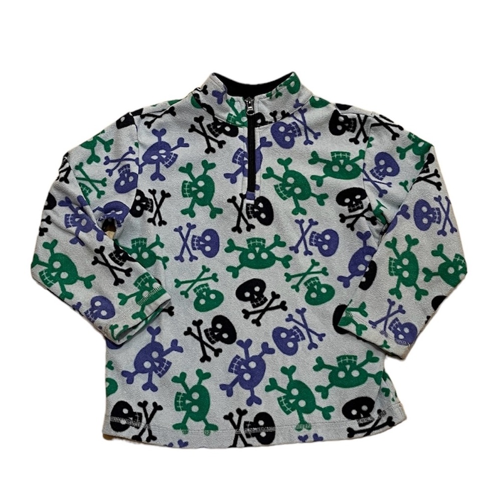 Hanna Andersson 120(6-7) quarter zip fleece pullover